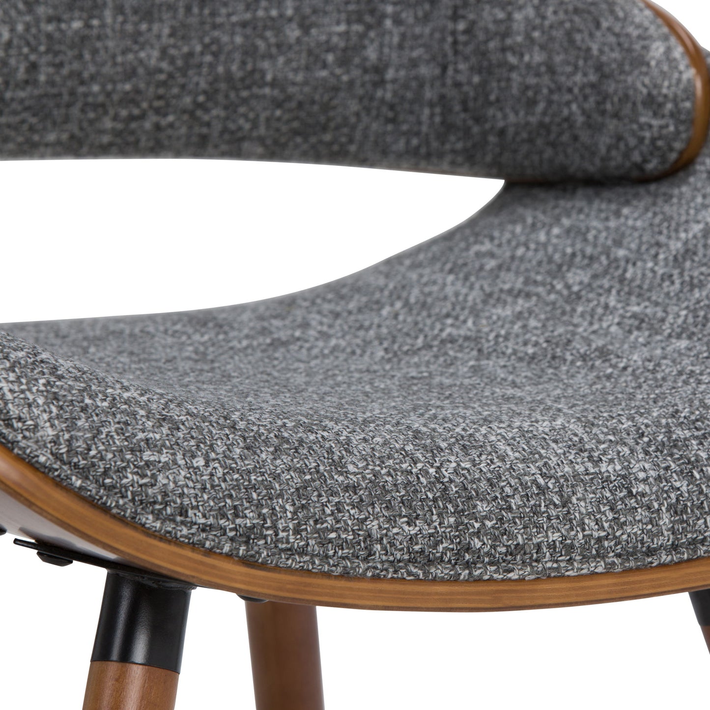Malden - Silla de comedor tapizada de madera curvada con respaldo de madera