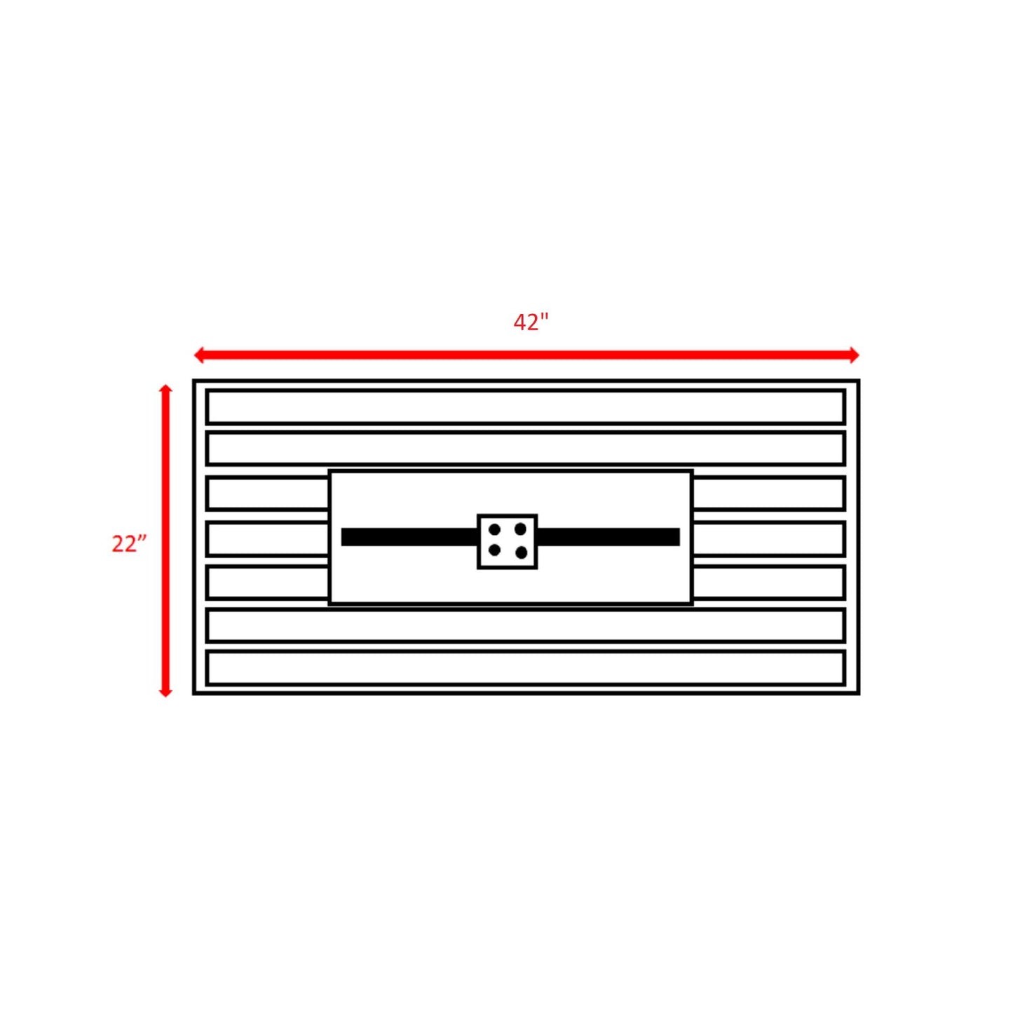 Mesa para fogata de exterior de construcción duradera con tapa - Negra