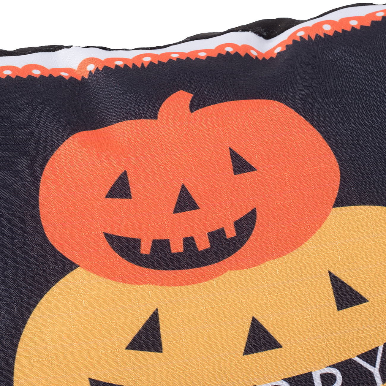 Almohada de calabaza de Halloween - Negro/Naranja