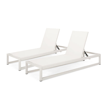 Outdoor Nylon Chaise Lounge, (Set of 2)