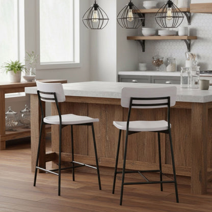 Badin - Counter Stool - White Washed