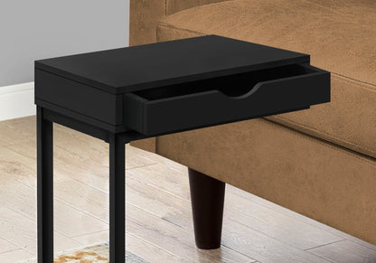 Mesa auxiliar en forma de C, diseño contemporáneo y elegante