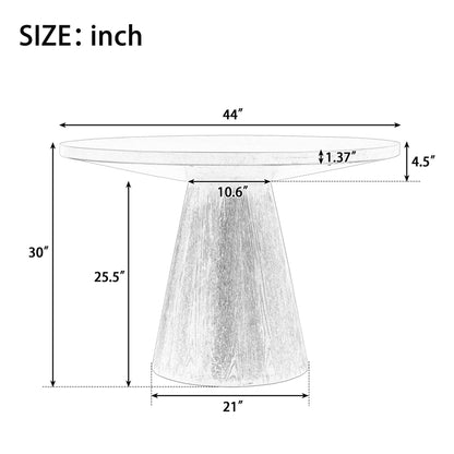 Round Dining Table For Dining Room - Brown