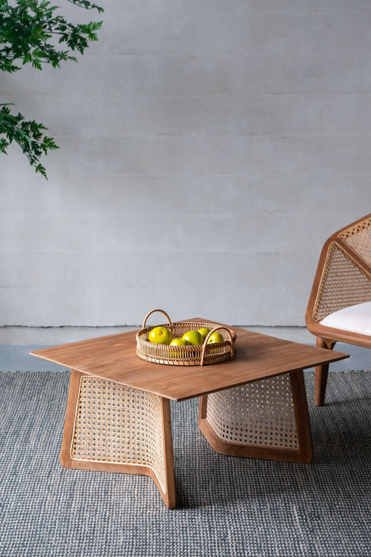 Mesa de centro de teca - Madera natural/Marrón