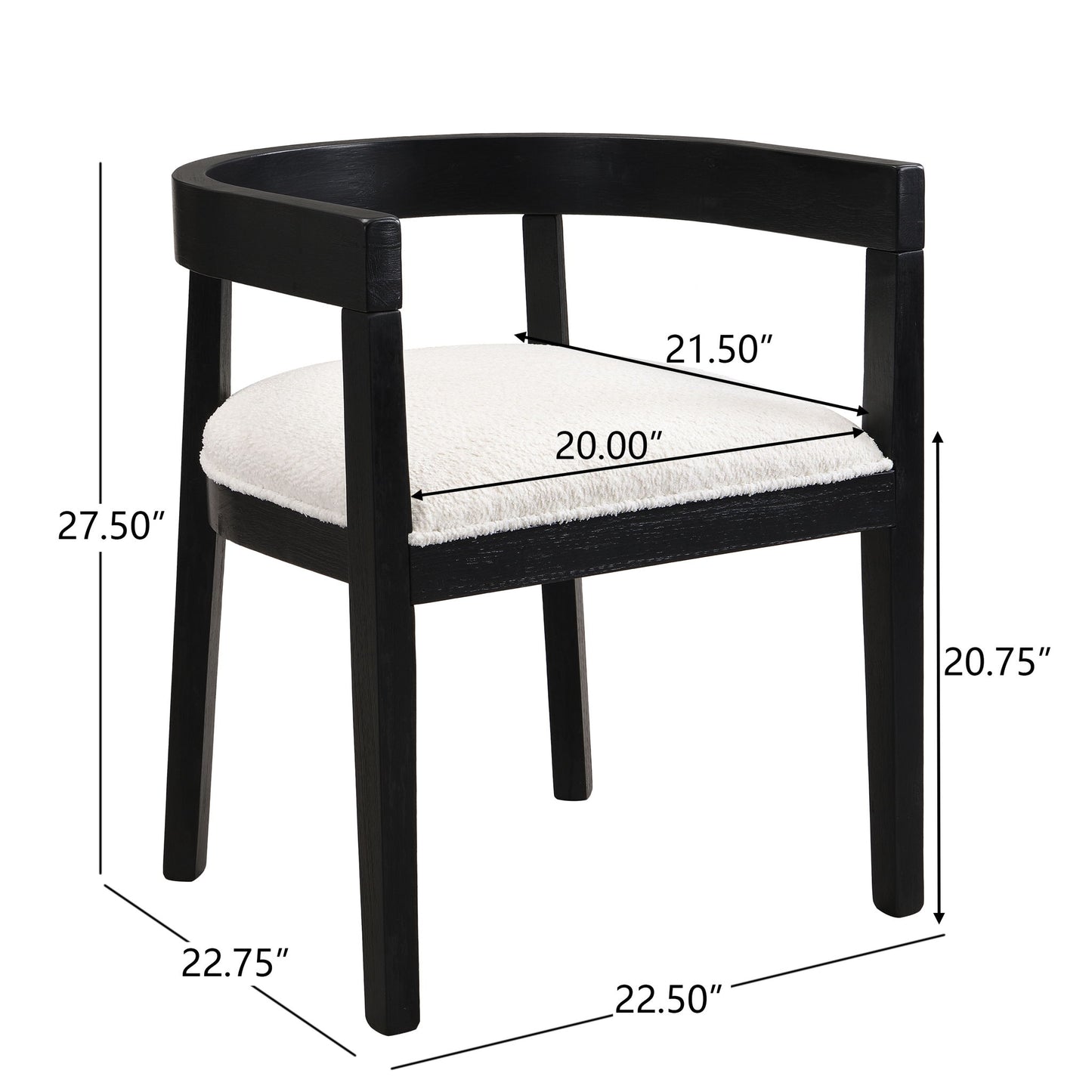 Contemporary Dining Chair Set With Armrests