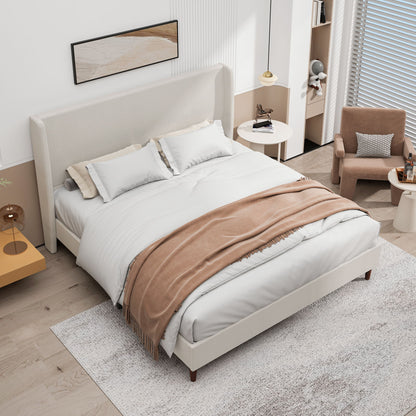 Upholstered Bed & High Headboard Design