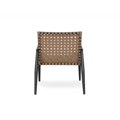 Outdoor Chat Set, 2 Chairs & Side Table - Black / Brown