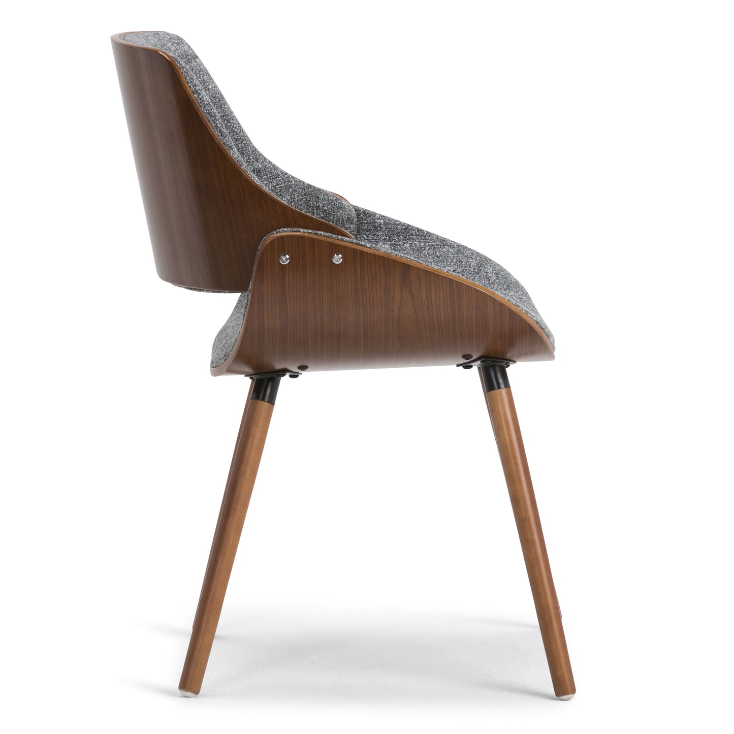 Malden - Silla de comedor tapizada de madera curvada con respaldo de madera
