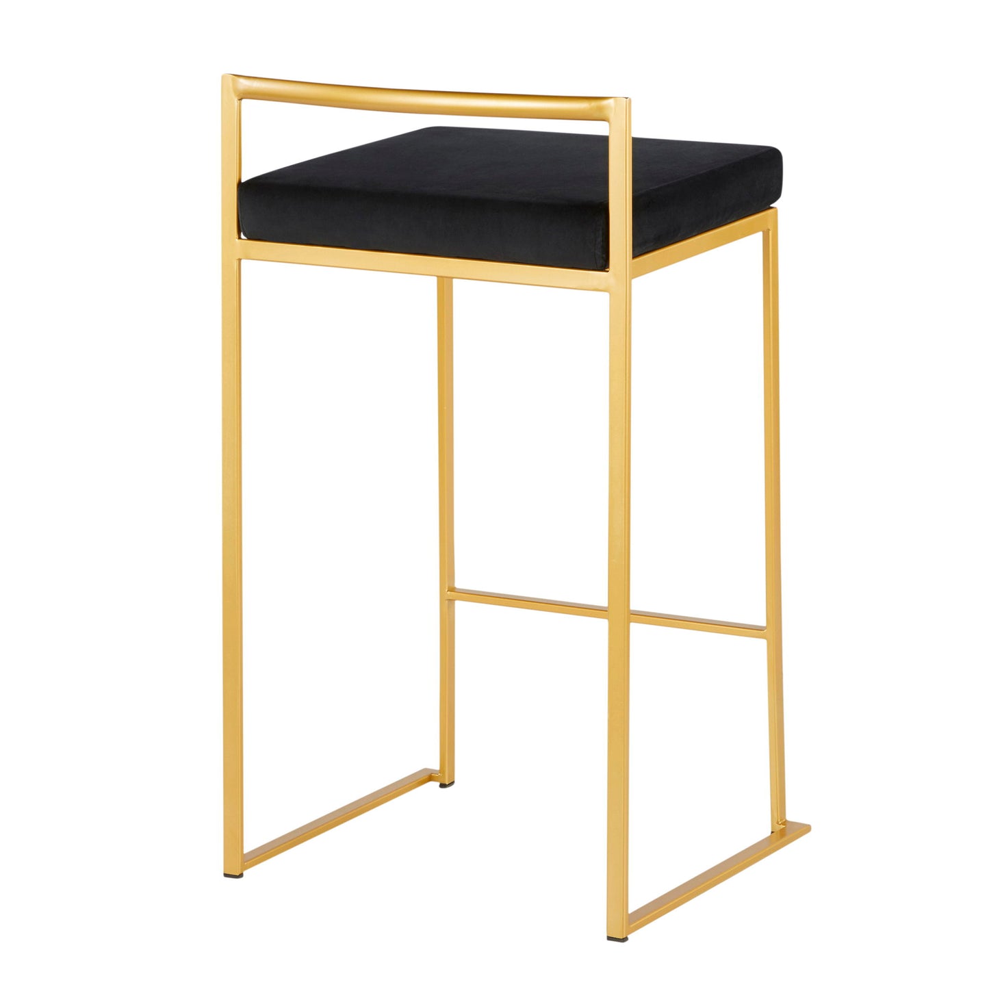 Taburete de bar Fuji de diseño contemporáneo y glamuroso (juego de 2)
