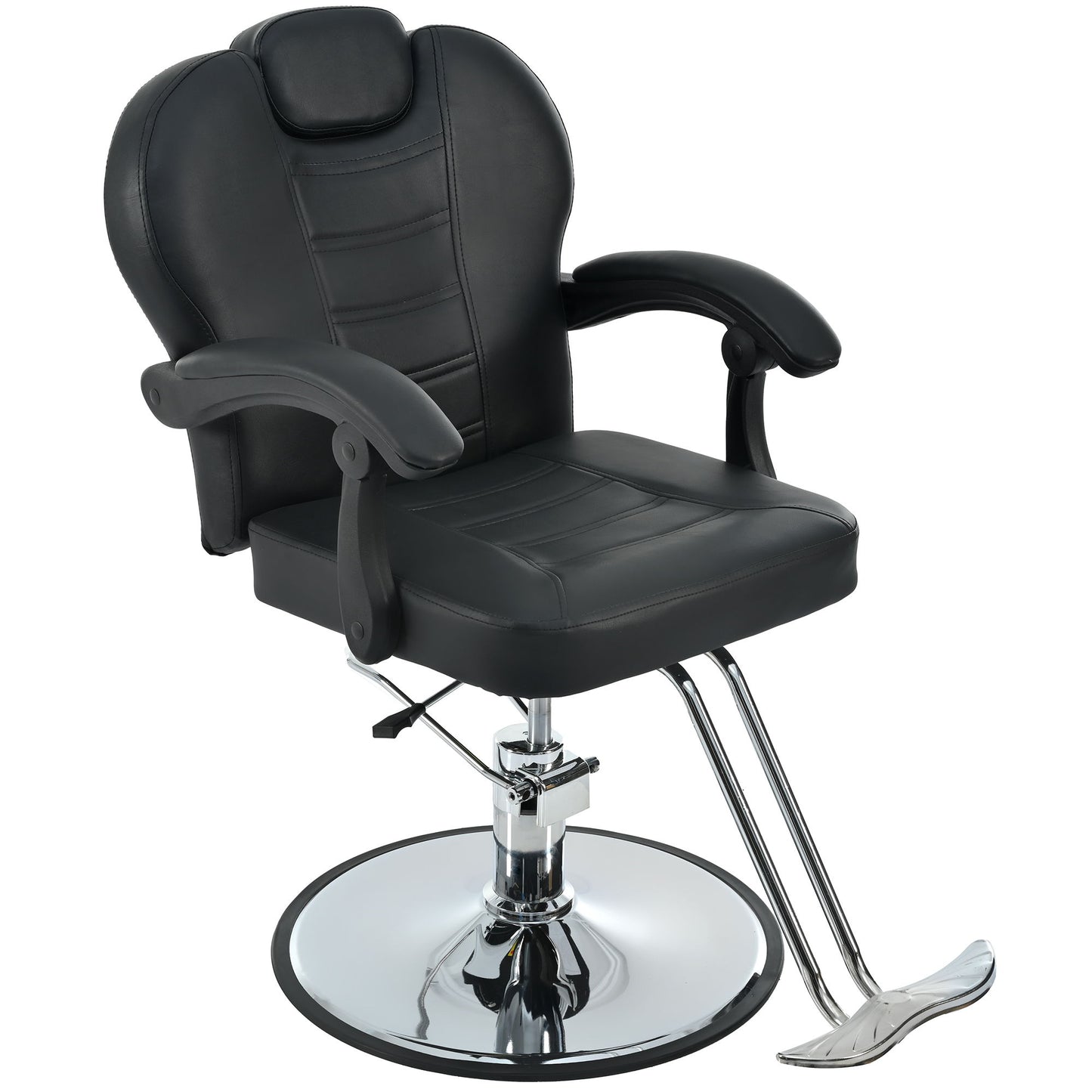 Sillón reclinable clásico para peluquero, con bomba hidráulica de alta resistencia y rotación de 360°, ideal para tatuajes, champú y salón de belleza, con carga máxima de 150 kg.
