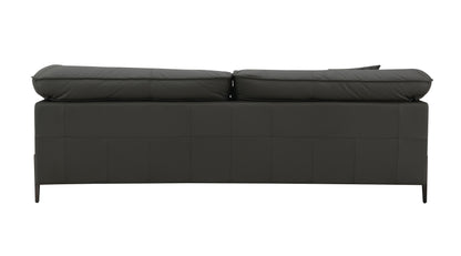 Tadi - Loveseat de cuero de grano superior - Negro
