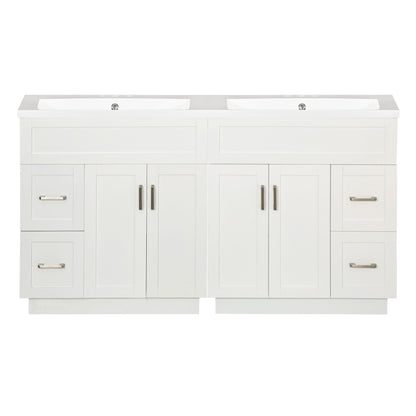 Bathroom Vanity With 2 Doors, 2 Drawers, Adjustable Shelf, Hidden Slides & Soft Close Hinges