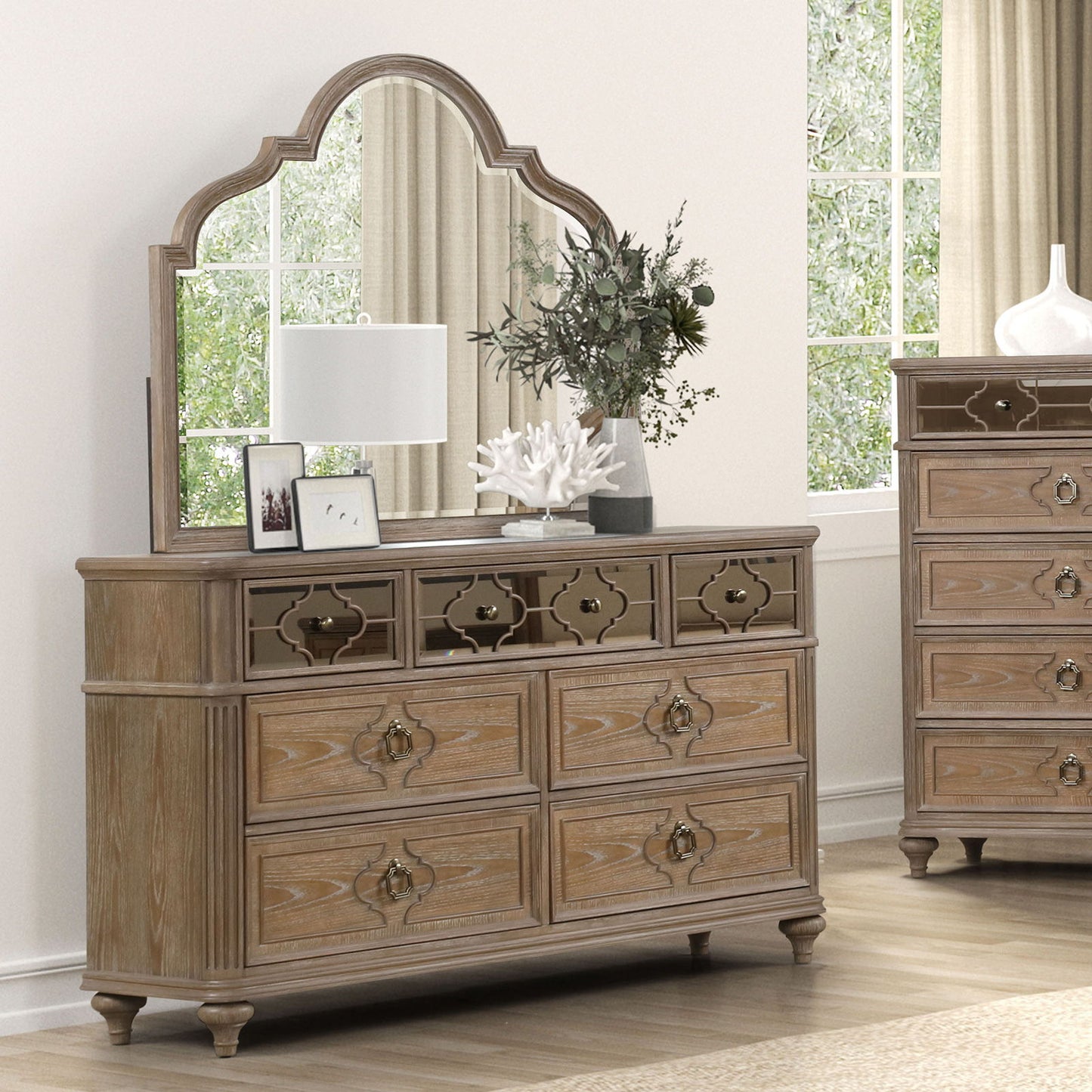 1 Piece Dresser, Dovetail Drawers, Bedroom Furniture - Oak / Rustic