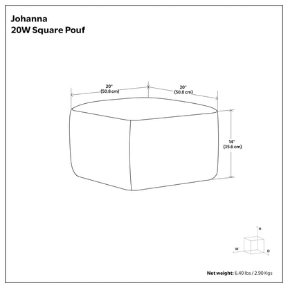 Johanna - Puf cuadrado hecho a mano