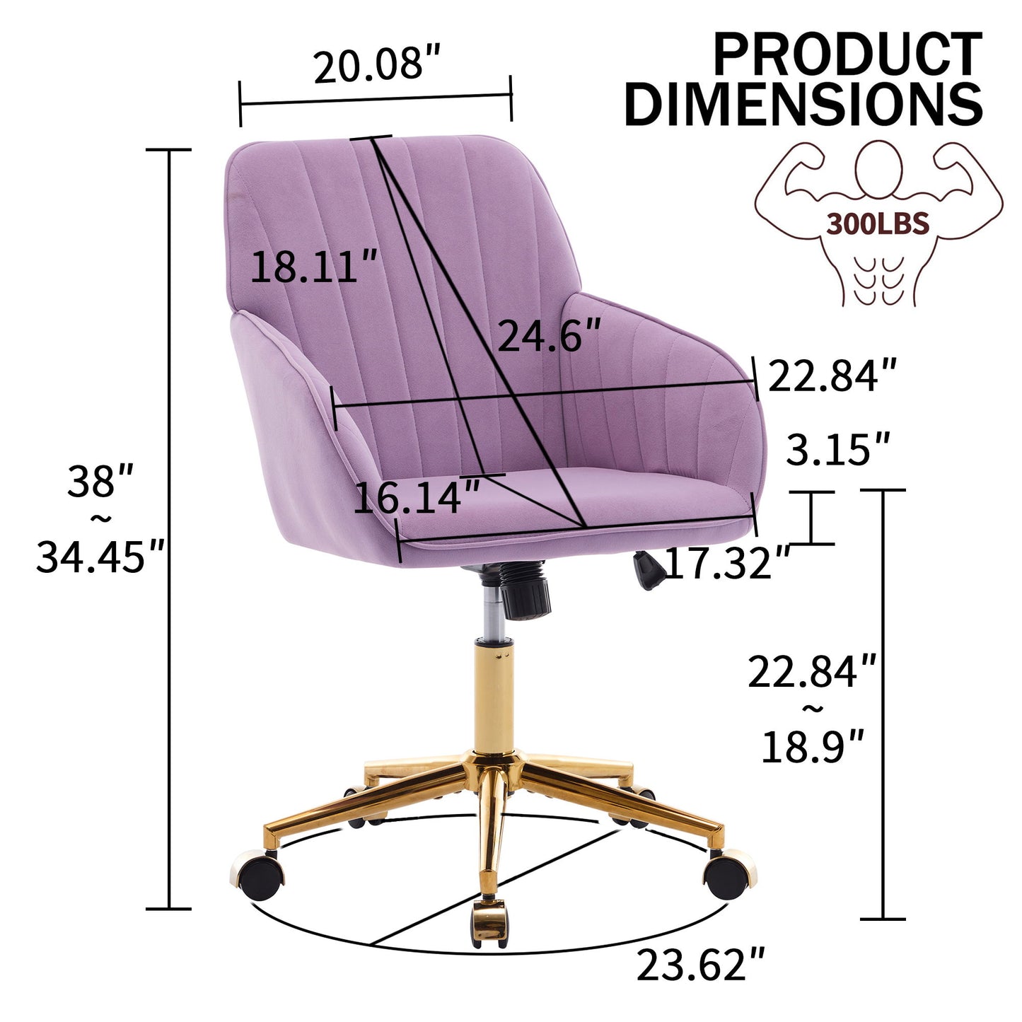 Adjustable Ergonomic Swivel Office Chair