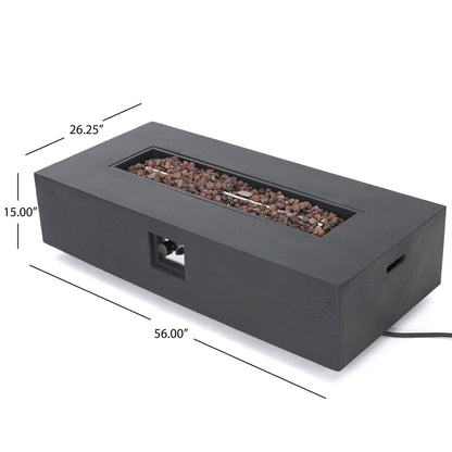 Modern Rectangle Fire Table 50, 000 Btu