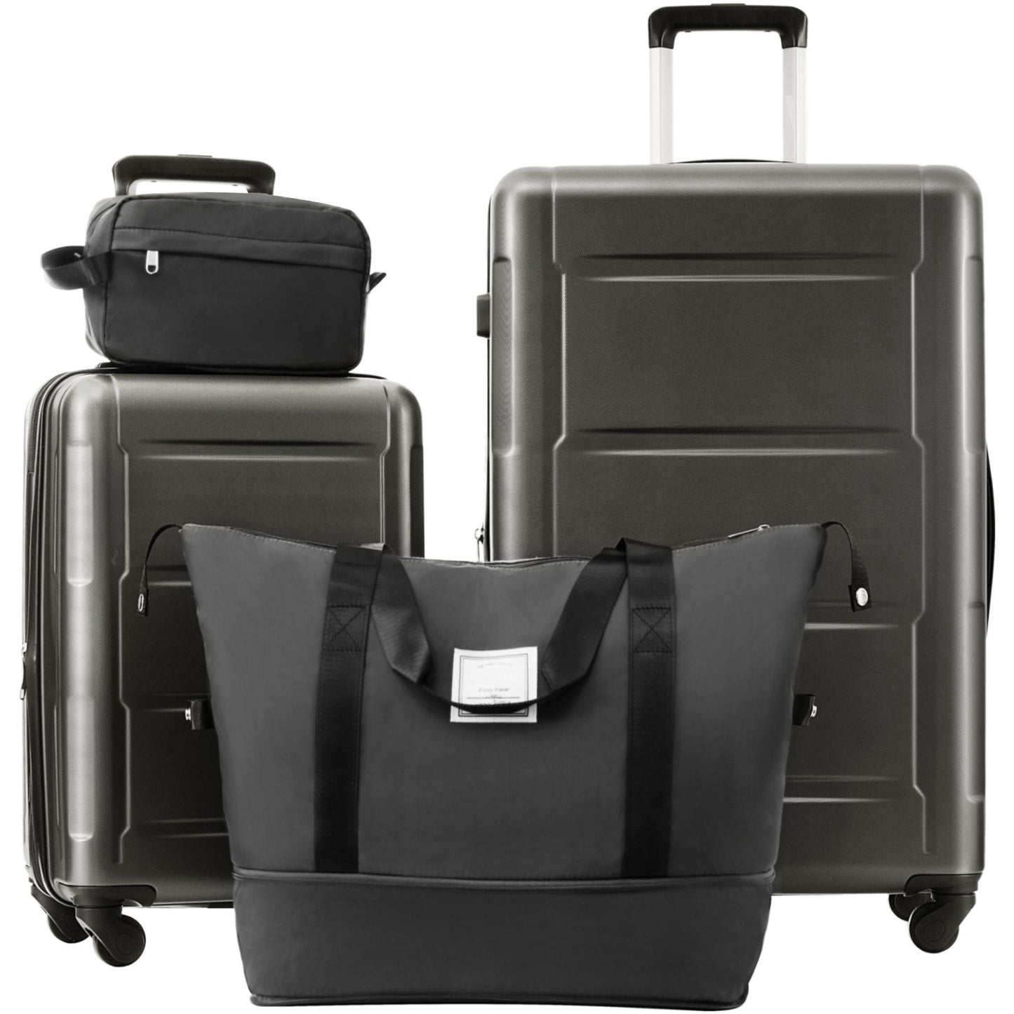 Juego de 2 maletas con ruedas giratorias extensibles, maleta ligera de ABS con cerradura TSA de 20"/28"