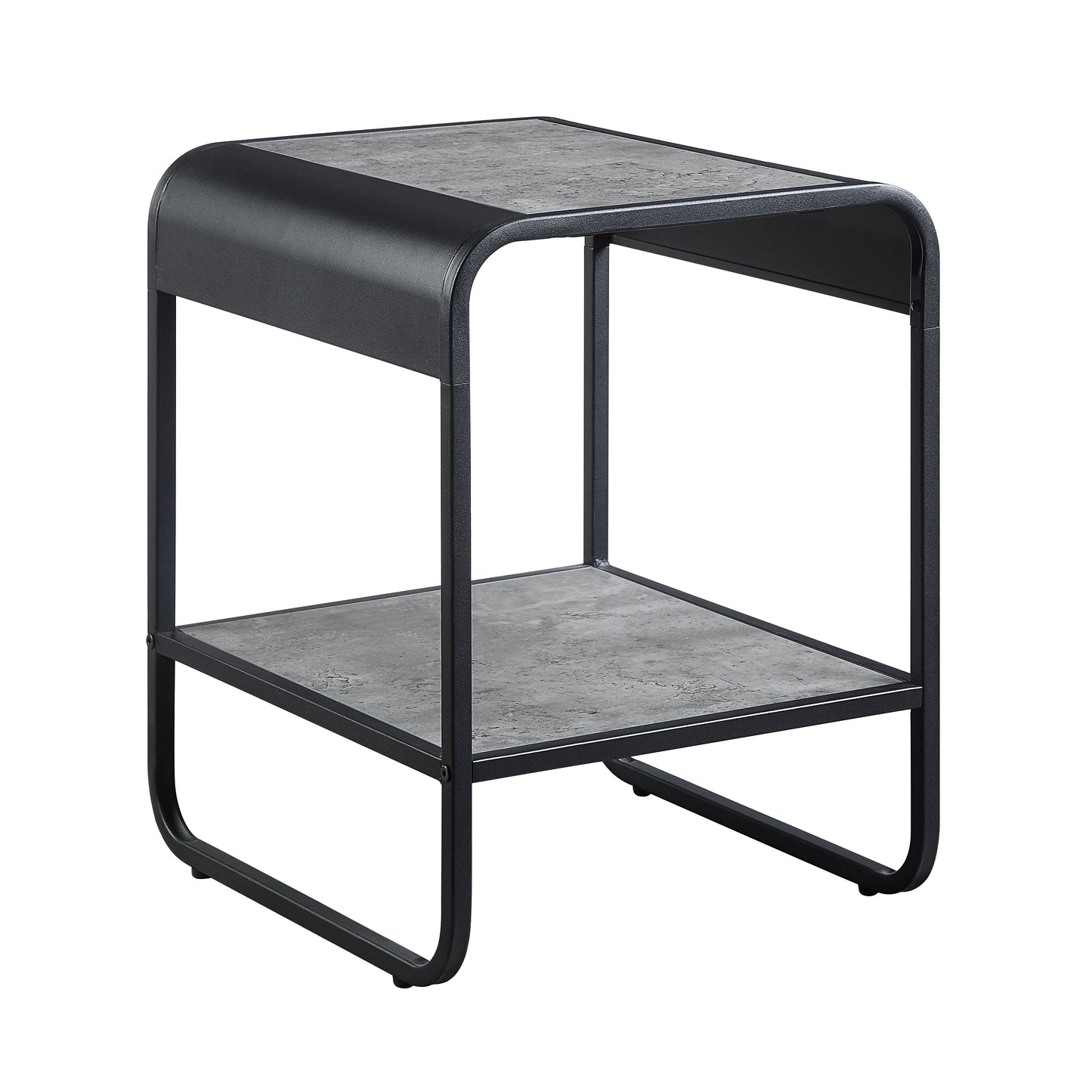 Raziela - Mesa auxiliar - Gris hormigón/Negro