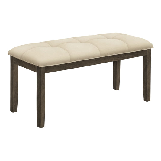 Banco rectangular para pasillo, tapizado, de transición, color crema