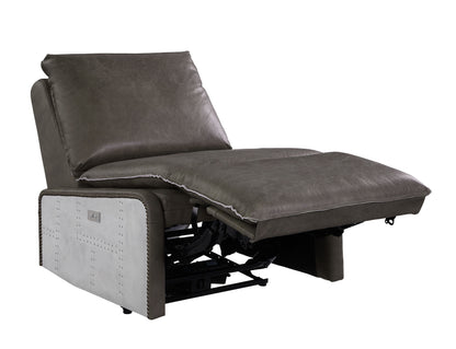 Metier - Sillón reclinable eléctrico - Gris/Aluminio