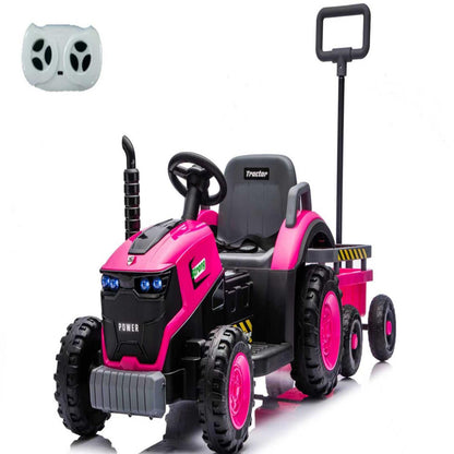Kids Electric Ride On Tractor With Trailer