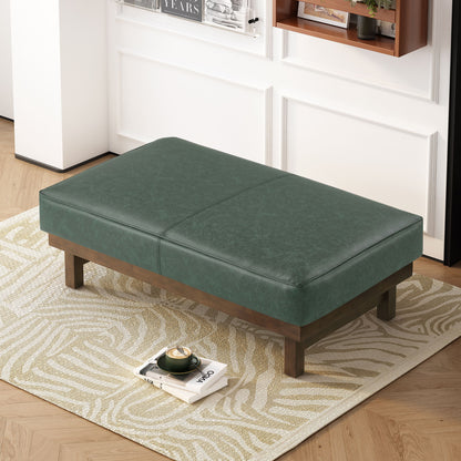 Modern Upholstered Cocktail Ottoman Bench With Cushion Top