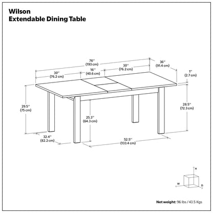 Wilson - Mesa de comedor artesanal