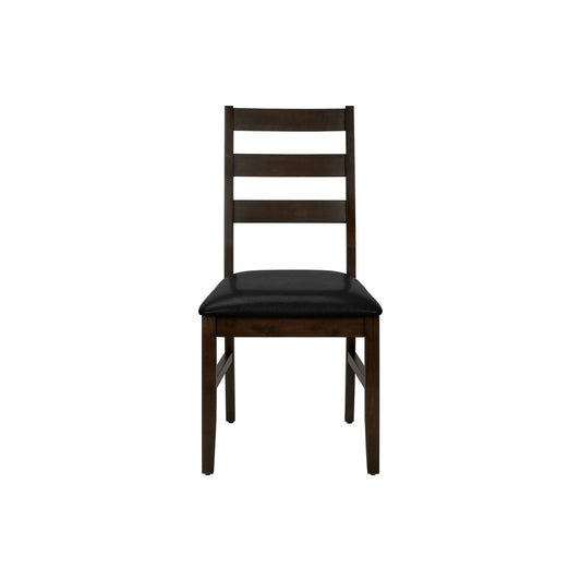 Silla de comedor, lateral, tapizada, de transición (juego de 2) - Negro