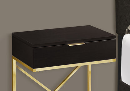 Mesa auxiliar con cajón, amplia superficie, contemporánea y moderna.