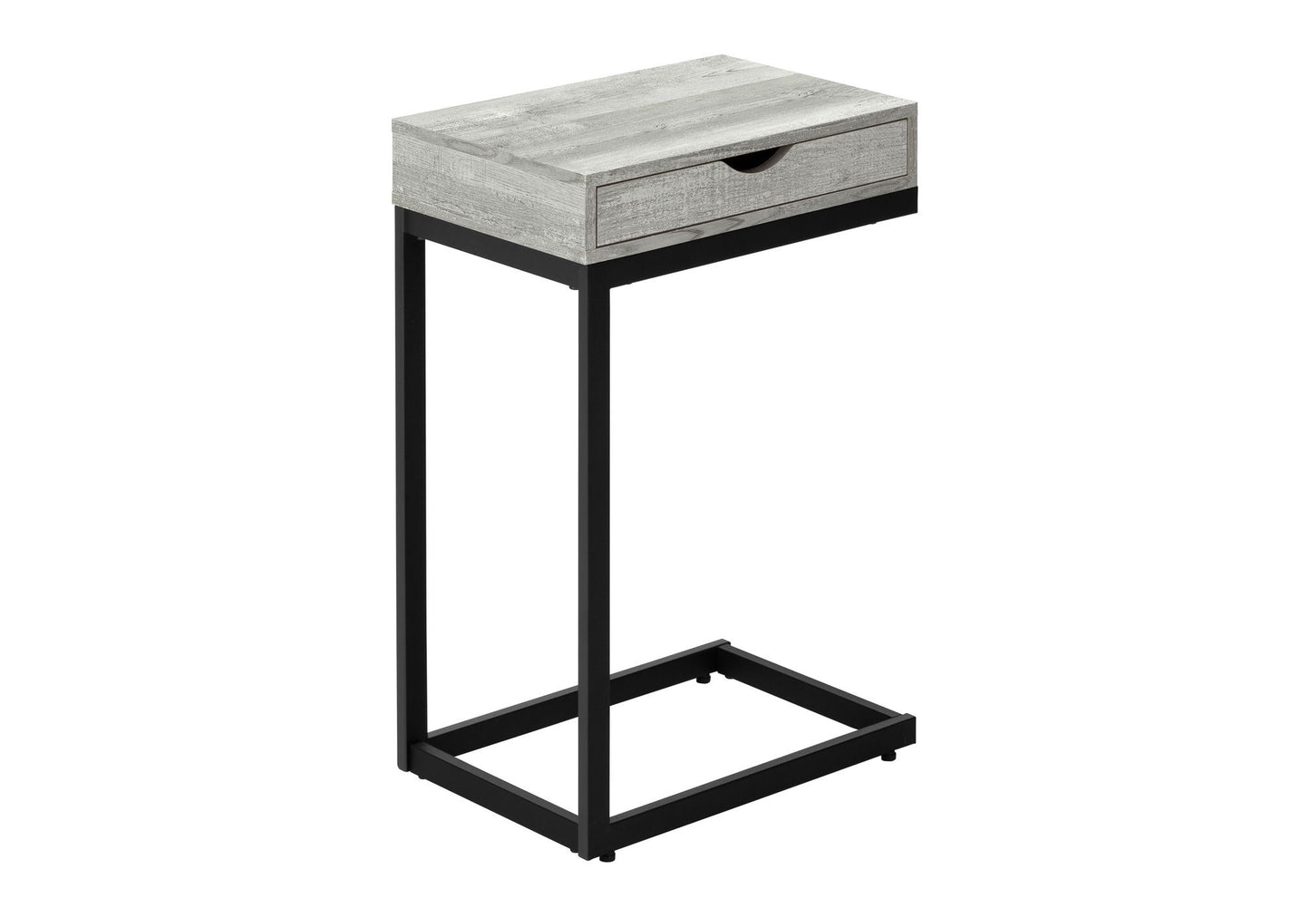 Mesa auxiliar en forma de C, diseño contemporáneo y elegante