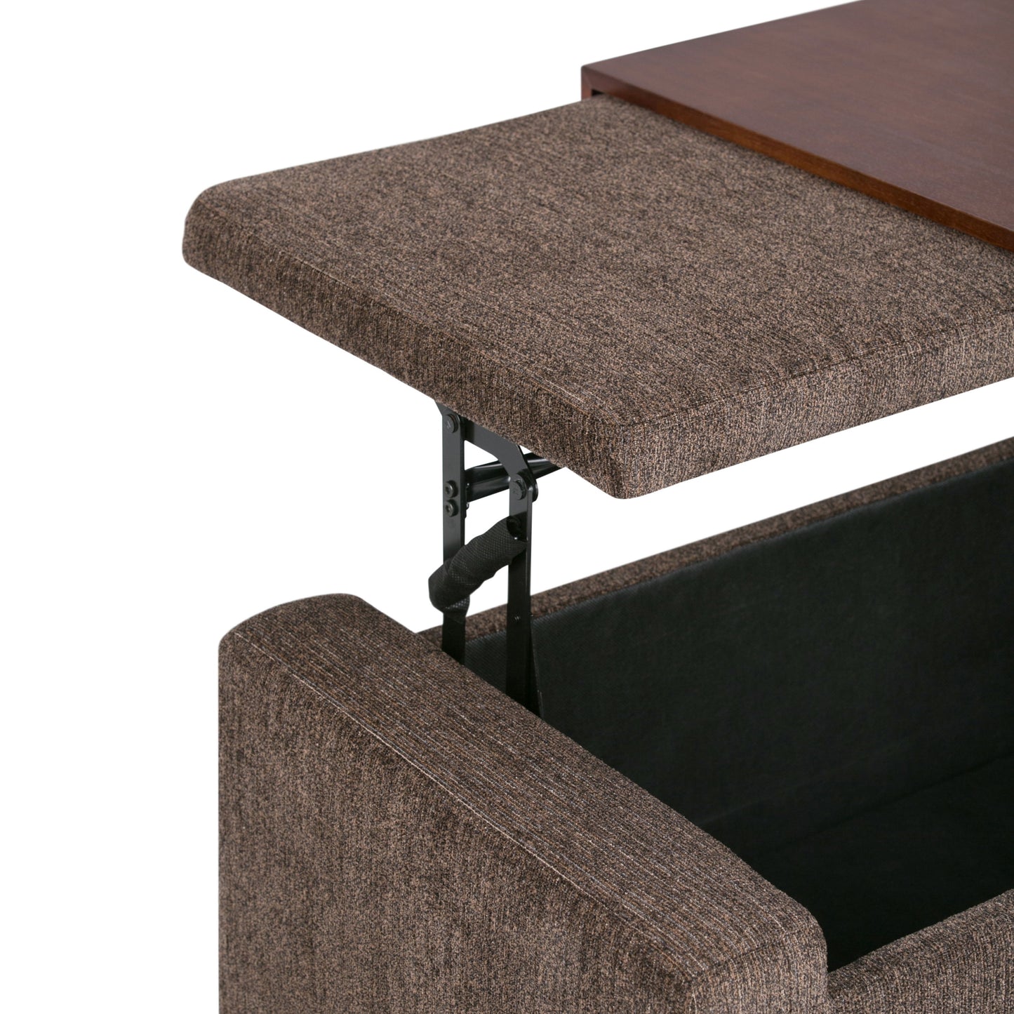Bretton - Otomana elevable con espacio de almacenaje - Marrón oscuro