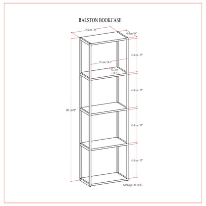 Ralston - Bookcase - Rustic Natural Aged Brown