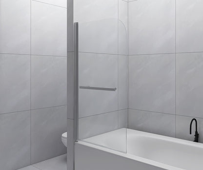 Mampara de bañera sin marco, puerta de ducha, panel de ducha de vidrio templado - Transparente