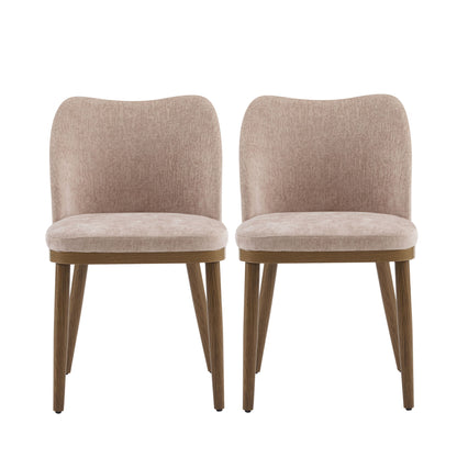 Mid Century Modern Dining Chair With Ergonomic Backrest