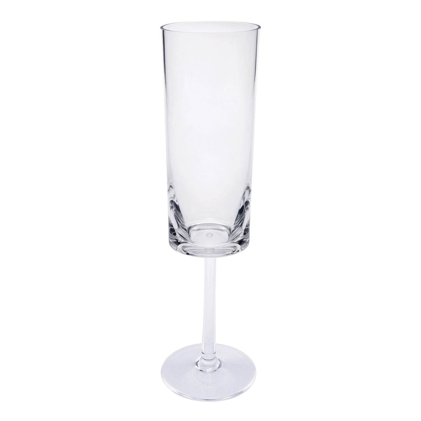 Oval Halo Unbreakable Plastic Champagne Flutes (Set of 4), Acrylic Wedding Mimosas Glasses, 4Oz - Clear