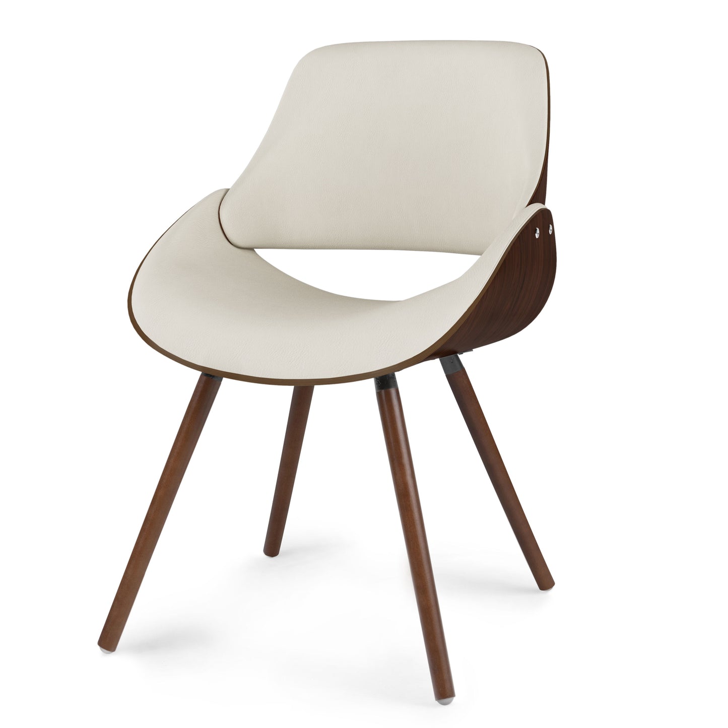 Malden - Silla de comedor tapizada de madera curvada con respaldo de madera