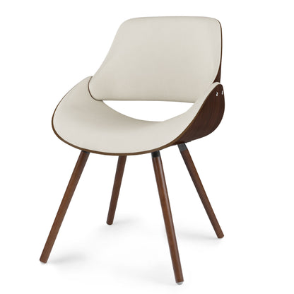 Malden - Silla de comedor tapizada de madera curvada con respaldo de madera