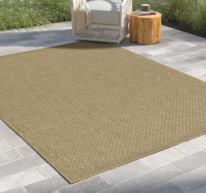 Alfombra Earth (2,28 m x 3,18 m) para interior y exterior, de yute.