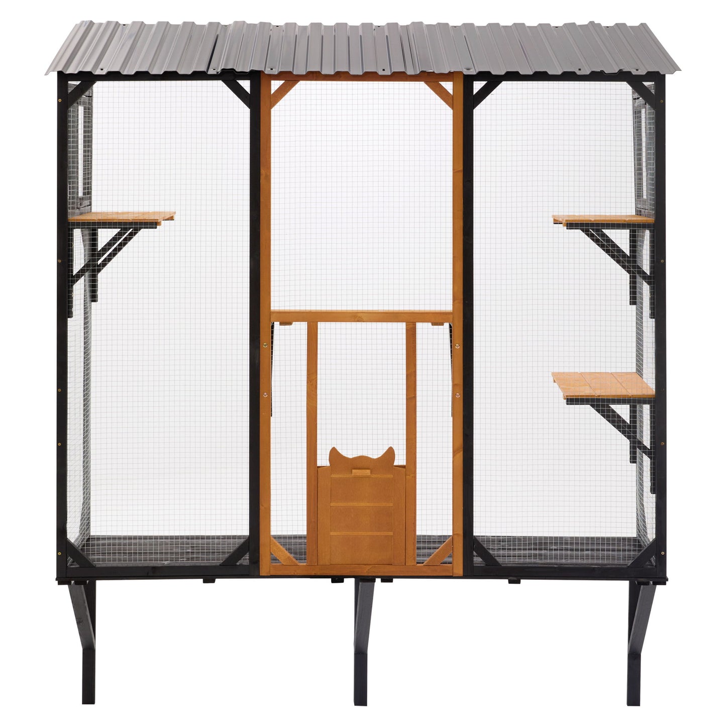 Outdoor Cat Catio With Platforms