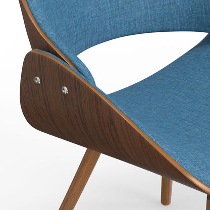 Malden - Silla de comedor tapizada de madera curvada con respaldo de madera