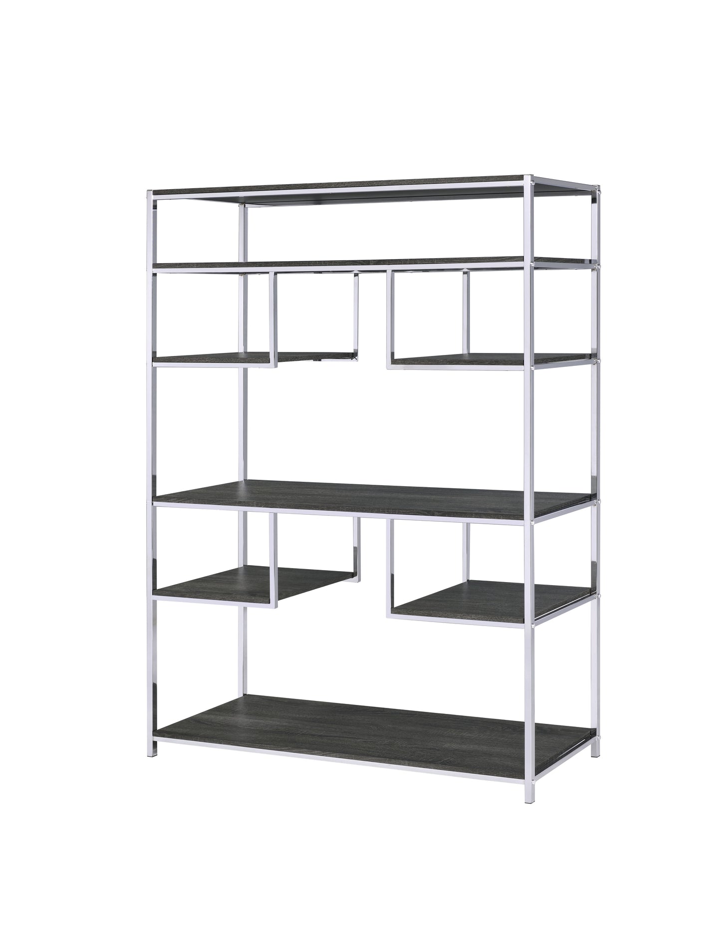 Vonara - Estantería - Cromo/Gris/Roble