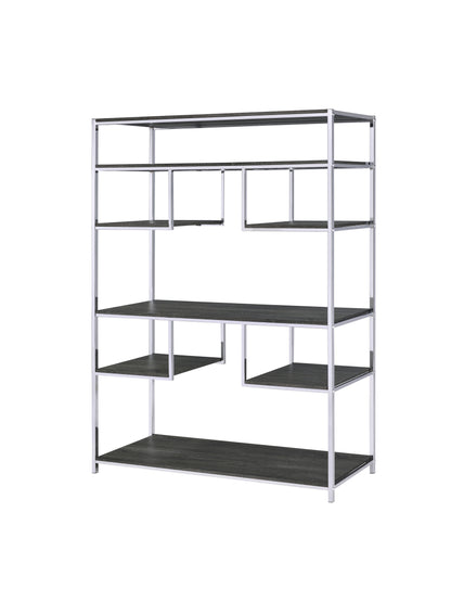 Vonara - Estantería - Cromo/Gris/Roble