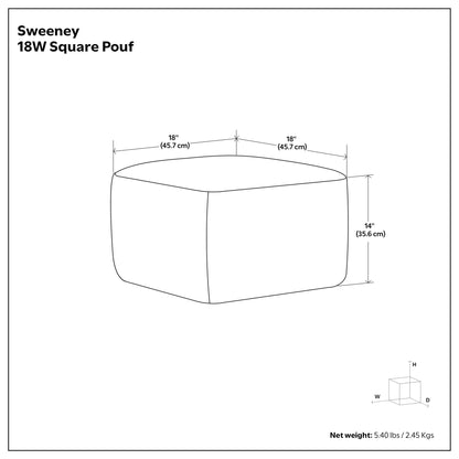 Sweeney - Upholstered Square Pouf
