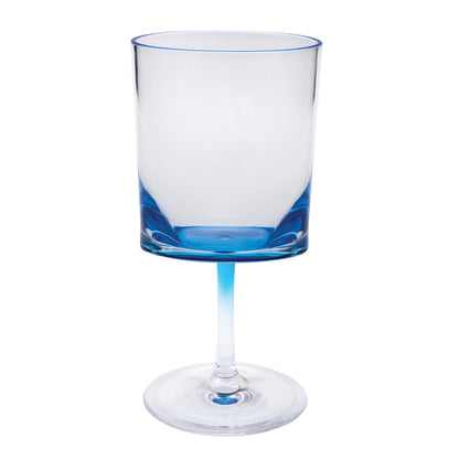 Leadingware Oval Halo Plastic Wine Glasses (Set of 4)
