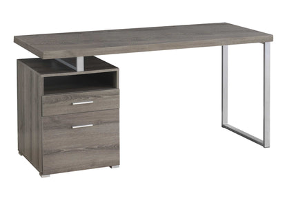 Escritorio para computadora de oficina en casa, portátil, configuración izquierda-derecha, cajones de almacenamiento, contemporáneo y moderno.