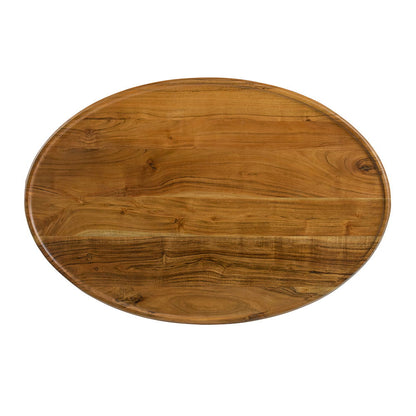Mesa de centro ovalada - Marrón