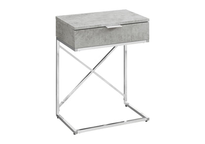 Mesa auxiliar con cajón, amplia superficie, contemporánea y moderna.