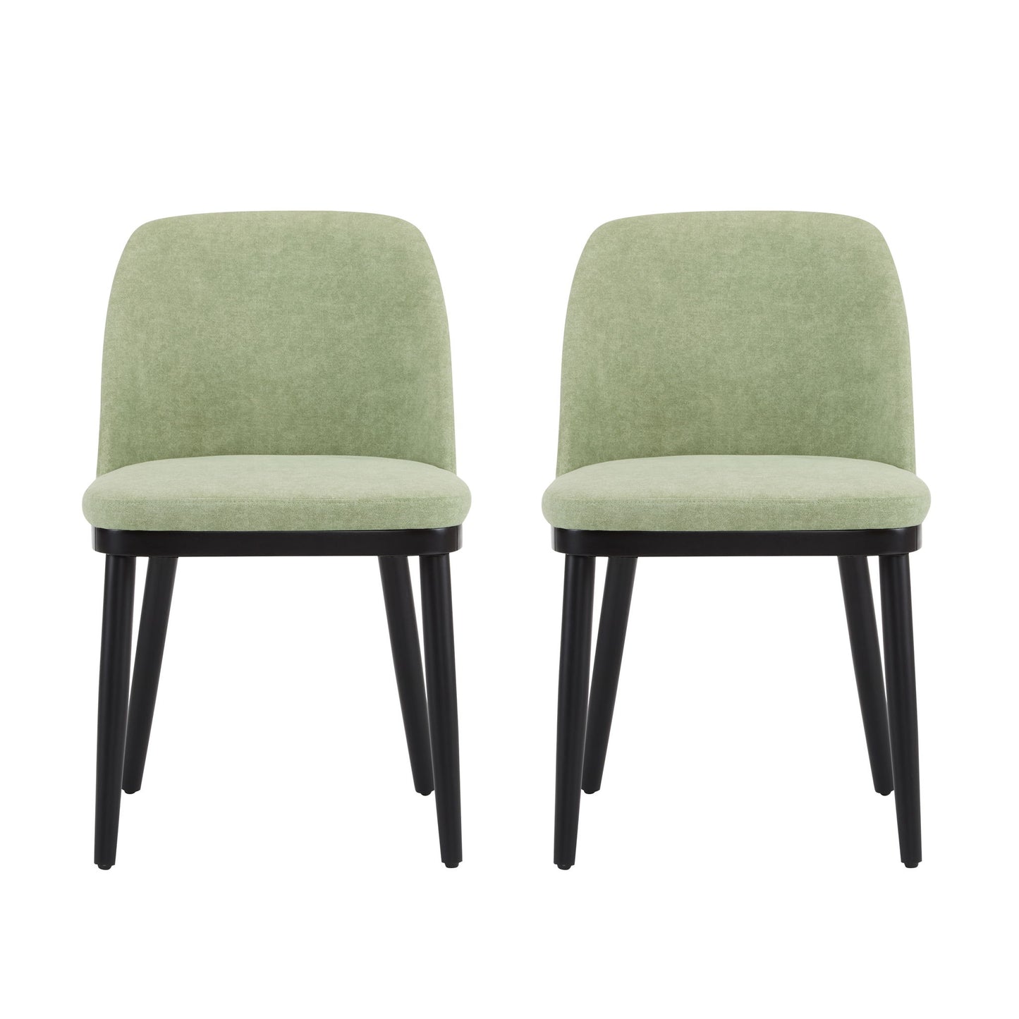 Modern Dining Chair With Curved Backrest