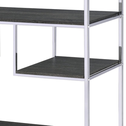 Vonara - Estantería - Cromo/Gris/Roble