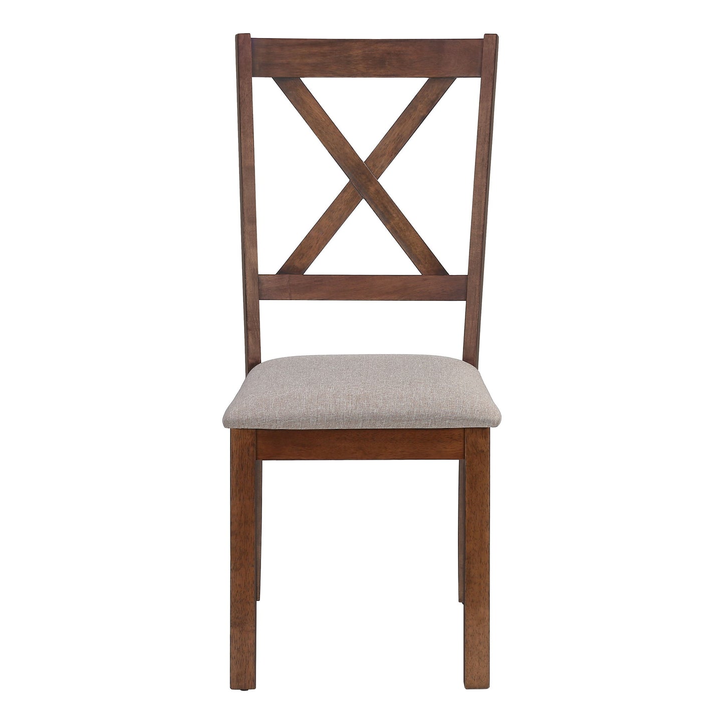 Silla de comedor lateral tapizada, estilo transicional (juego de 2)